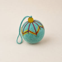 NAINA Embroidered Eco Beaded Felt Bauble Art Deco Set 3 Vivid