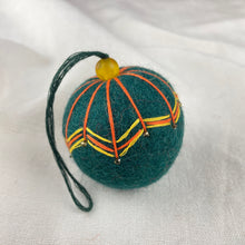 NAINA Embroidered Eco Beaded Felt Bauble Art Deco Set 3 Rich