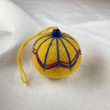 NAINA Embroidered Eco Beaded Felt Bauble Art Deco Set 3 Rich