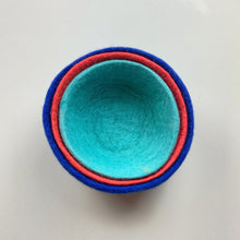 NEERJA Stacking Trinket Pots Felt Azo Free 3pc Set Vivid