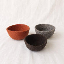 NEERJA Stacking Trinket Pots Felt Azo Free 3pc Set Autumn