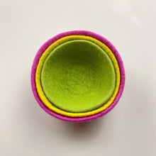 NEERJA Stacking Trinket Pots Felt Azo Free 3pc Set Gelato