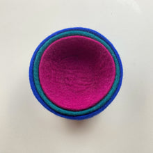 NEERJA Stacking Trinket Pots Felt Azo Free 3pc Set Multicolour