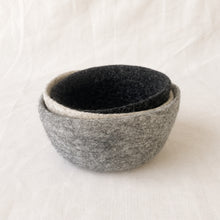 NEERJA Stacking Trinket Pots Felt Azo Free 3pc Set Natural Melange