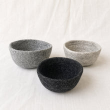 NEERJA Stacking Trinket Pots Felt Azo Free 3pc Set Natural Melange