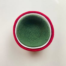 NEERJA Stacking Trinket Pots Felt Azo Free 3pc Set Christmas