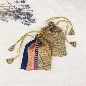 NIRMALA Recycled Sari Fabric Refillable Lavender Bag