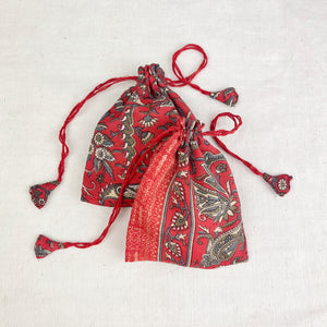 NIRMALA Recycled Sari Fabric Refillable Lavender Bag