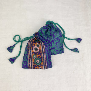 NIRMALA Recycled Sari Fabric Refillable Lavender Bag