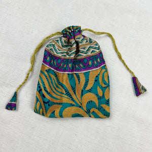 NIRMALA Recycled Sari Fabric Refillable Lavender Bag