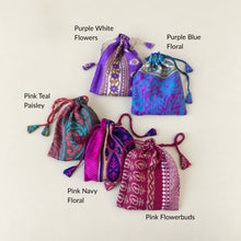 NIRMALA Recycled Sari Fabric Refillable Lavender Bag Pinks & Purples