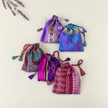 NIRMALA Recycled Sari Fabric Refillable Lavender Bag Pinks & Purples
