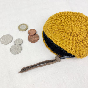 RICA Crochet Wool Circular Spiral Coin Purse