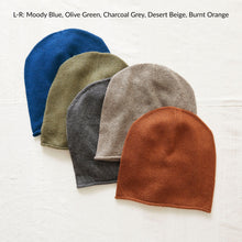 PAVA Soft Merino Unisex Slouch Beanie Hat Moody Blue