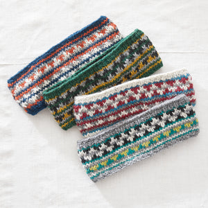 PESHA Fair Isle Knit Wool Lined Earwarmer Headband