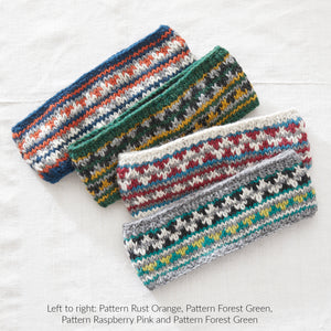 PESHA Fair Isle Knit Wool Lined Earwarmer Headband