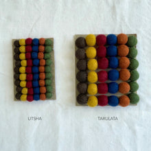 TARULATA & UTSHA Boho Felt Ball Pompom Garlands 200cm Autumn