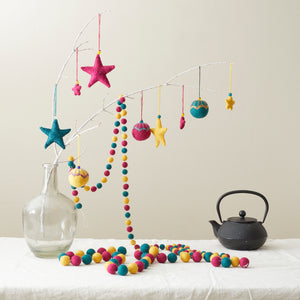 SAPNA Beaded Felt Star Christmas New Baby Decor