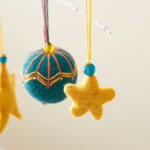 SUDARI Mini Felt Star Hanging Decoration