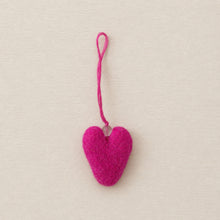 RATISH Mini Felt Heart Hanging Decoration Hibiscus Pink