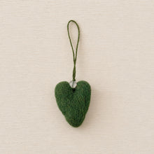 RATISH Mini Felt Heart Hanging Decoration Ivy Green
