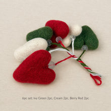 RATISH Mini Felt Heart Hanging Decoration Christmas Set 6