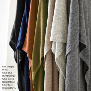 RISI Luxury Soft Fine Knit Merino Cowl Poncho
