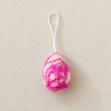 RITA Eco Felt Easter Egg Hanging Decoration Marble Hibiscus Pink