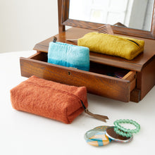 LILA Handmade Felt Ombre Two Tone Zip Purse
