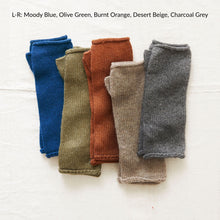 SAGLO Unisex Merino Wristwarmer Fingerless Gloves Moody Blue