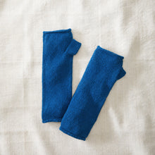 SAGLO Unisex Merino Wristwarmer Fingerless Gloves Moody Blue
