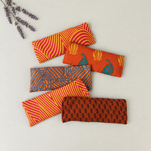 SALMEE Sari Fabric Weighted Aromatherapy Eye Pillow Oranges