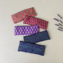 SALMEE Sari Fabric Weighted Aromatherapy Eye Pillow Pinks & Purples