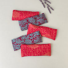 SALMEE Sari Fabric Weighted Aromatherapy Eye Pillow Reds