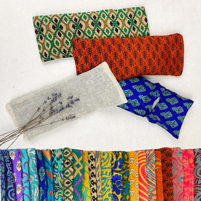 SALMEE Sari Fabric Weighted Aromatherapy Eye Pillow