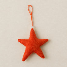 SAPNA Beaded Felt Star Christmas New Baby Decor Sunrise Orange
