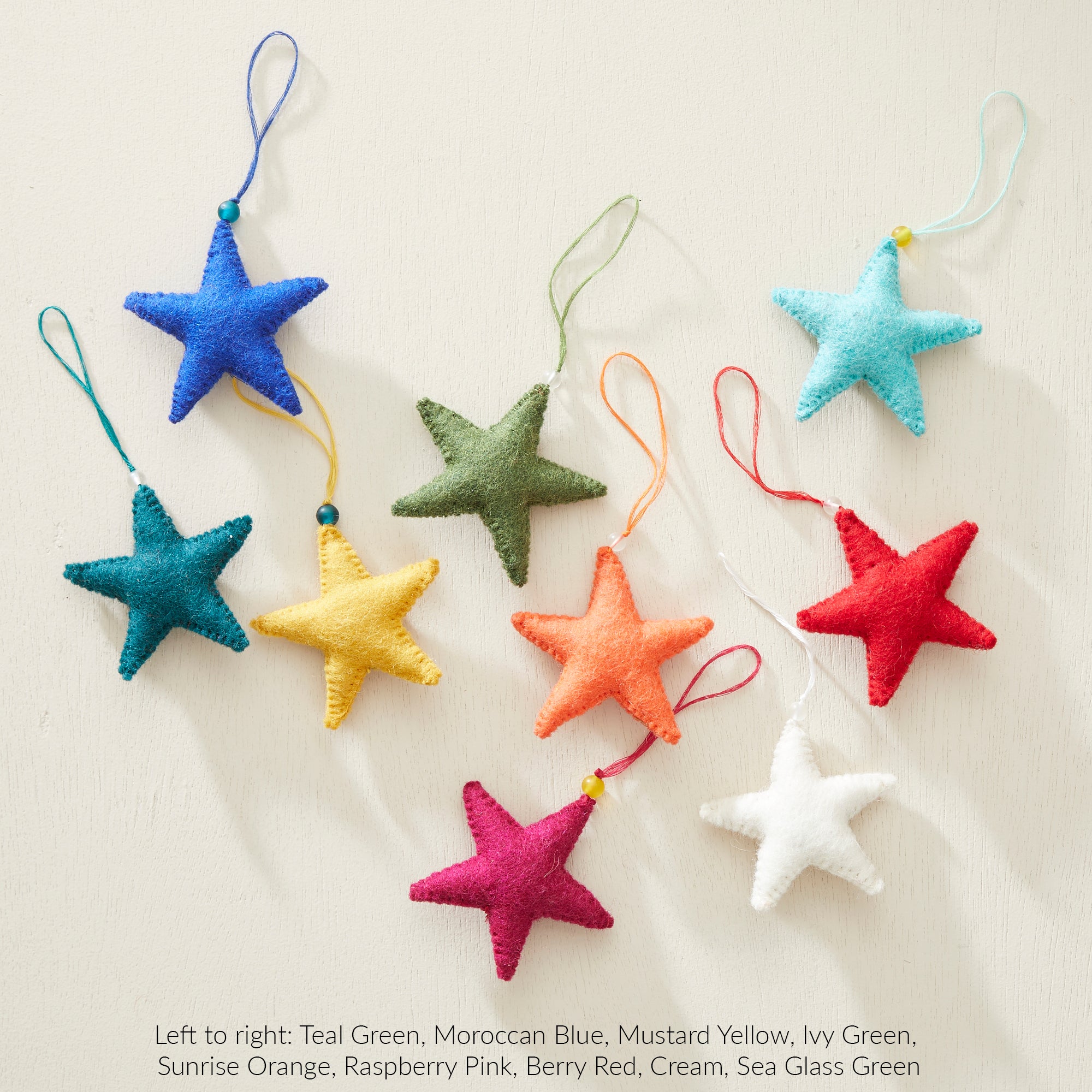 SAPNA Beaded Felt Star Christmas New Baby Decor – AURA QUE