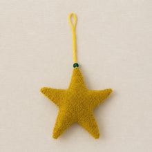 SAPNA Beaded Felt Star Christmas New Baby Decor Mustard Yellow