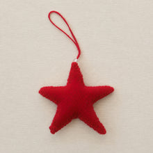 SAPNA Beaded Felt Star Christmas New Baby Decor Berry Red