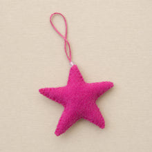 SAPNA Beaded Felt Star Christmas New Baby Decor Hibiscus Pink