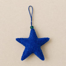 SAPNA Beaded Felt Star Christmas New Baby Decor Moroccan Blue
