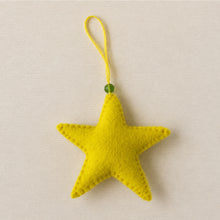 SAPNA Beaded Felt Star Christmas New Baby Decor Papaya Yellow
