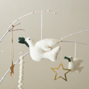 SHAMITA Felt Dove Eco Hanging Christmas Tree Decor