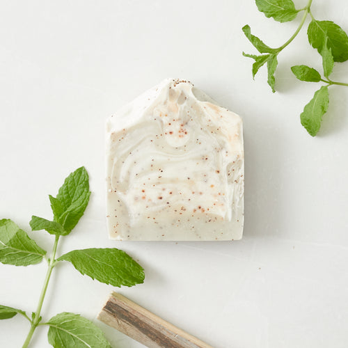 Handcrafted Punchy Peppermint Exfoliating Scrub Soap Bar