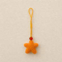 SUDARI Mini Felt Star Hanging Decoration Mango Orange
