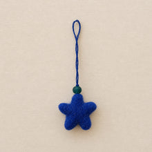 SUDARI Mini Felt Star Hanging Decoration Moroccan Blue