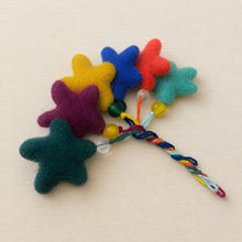 SUDARI Mini Felt Star Hanging Decoration Multicoloured Set 6