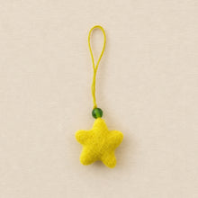 SUDARI Mini Felt Star Hanging Decoration Papaya Yellow