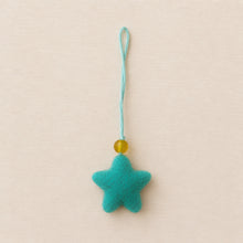 SUDARI Mini Felt Star Hanging Decoration Sea Glass Green