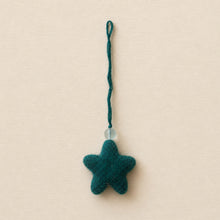 SUDARI Mini Felt Star Hanging Decoration Teal Green